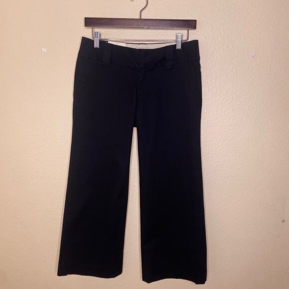 Banana Republic Black Stretch Cotton Dress Capris 0 - Picture 2 of 10